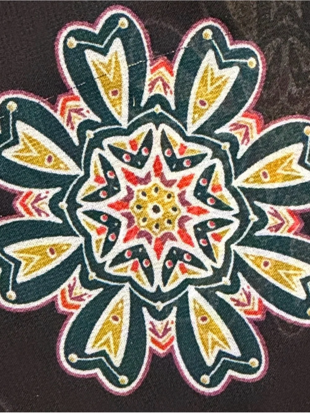LuLaRoe Lindsey Small Black Floral Medallion Kimono Cardigan Open Front Cover Up